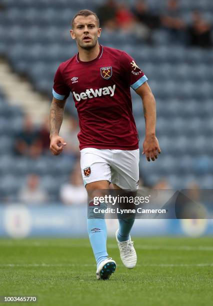 Jack Wilshere of West Ham United during the Pre-Season Friendly between Preston North End and West Ham United at Deepdale on July 21, 2018 in...