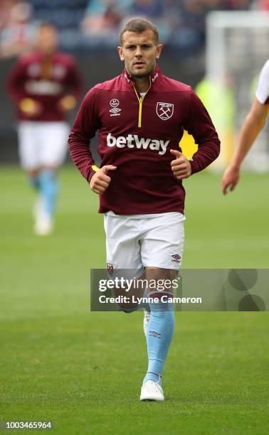 Jack Wilshere of West Ham United during the Pre-Season Friendly between Preston North End and West Ham United at Deepdale on July 21, 2018 in...