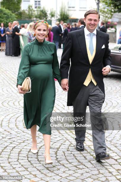 Prince Maximilian zu Sayn-Wittgenstein-Berleburg and his wife Princess Franziska zu Sayn- Wittgenstein -Berleburg during the wedding of Princess...