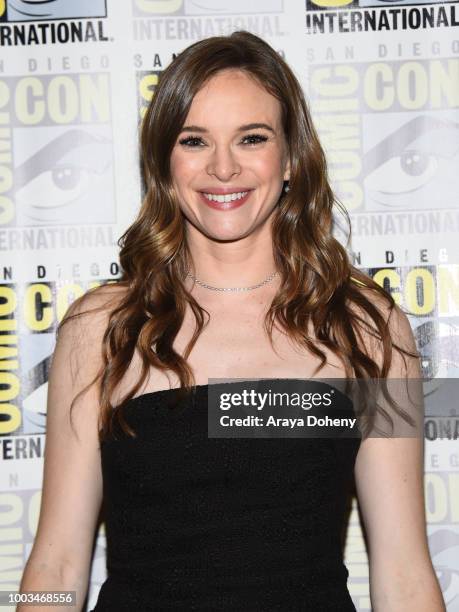 Danielle Panabaker attends the press line for "The Flash" during Comic-Con International 2018 at Hilton Bayfront on July 21, 2018 in San Diego,...