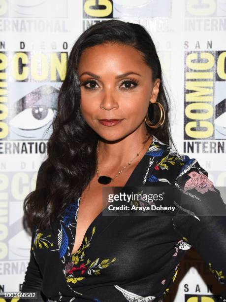 Danielle Nicolet attends the press line for "The Flash" during Comic-Con International 2018 at Hilton Bayfront on July 21, 2018 in San Diego,...