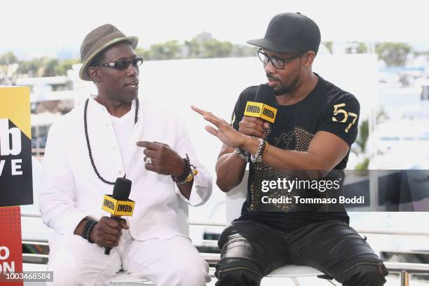 Wesley Snipes and RZA attend the #IMDboat At San Diego Comic-Con 2018: Day Three at The IMDb Yacht on July 21, 2018 in San Diego, California.