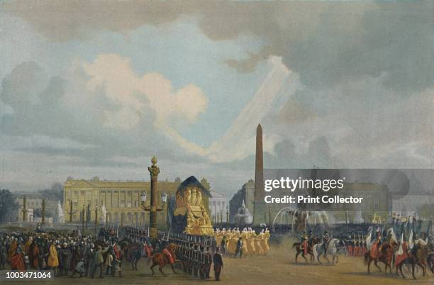 The Funeral Cortège of Napoleon in the Place De La Concorde, December 15, 1840', . In 1840, the British granted permission for the return of the...