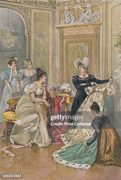 Favorite Occupation of Josephine', 1896. Joséphine de Beauharnais was the first wife of Napoleon I, and first Empress of the French. Later depiction...