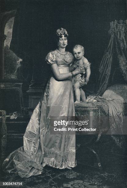 Maria Louisa and the King of Rome' . Austrian archduchess Marie Louise , Napoleon's second wife, with their son Napoléon François Charles Joseph...