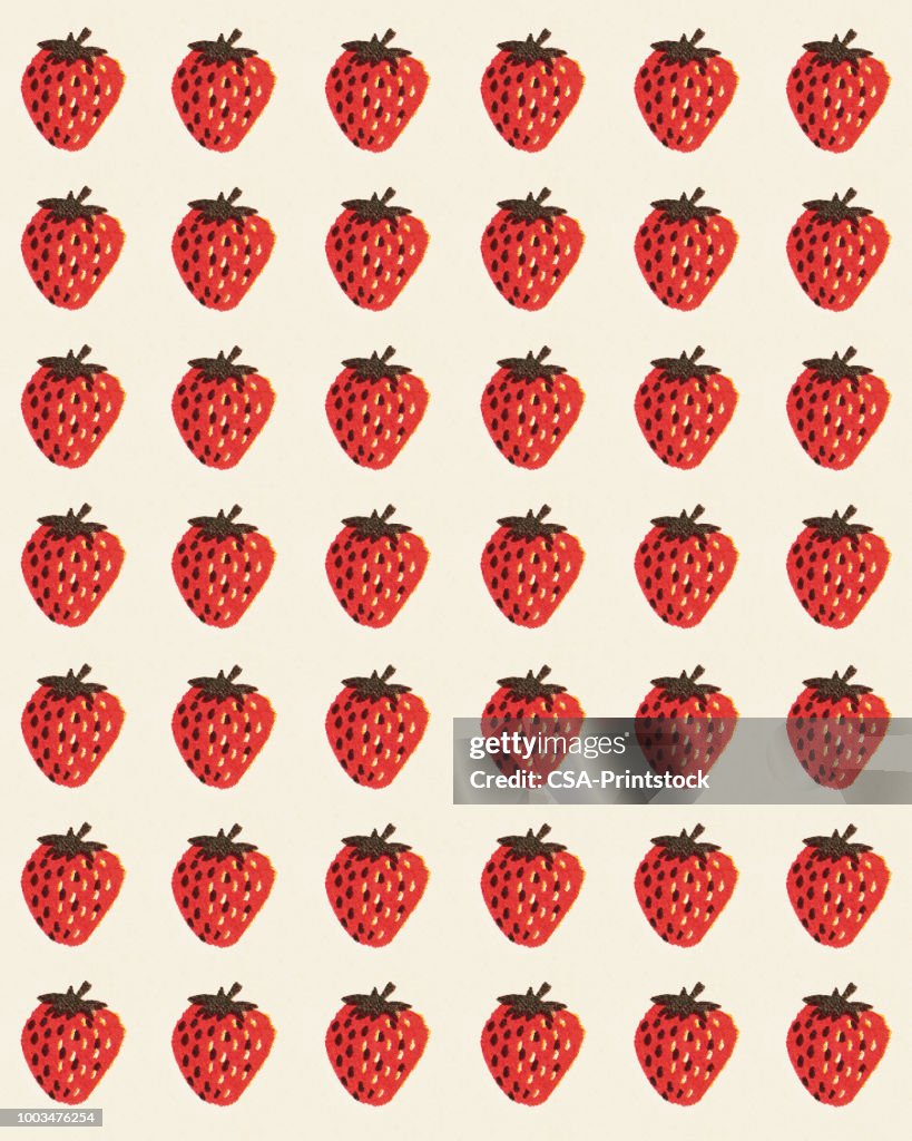 Strawneery Pattern Strawberry Pattern High-Res Vector Graphic - Getty Images
