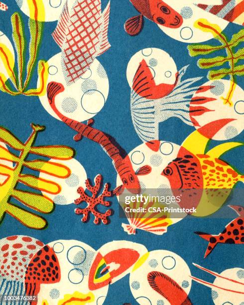 pattern - empty fish tank aquarium stock illustrations