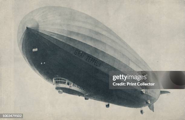 Prince of Zeppelins That Flew The World Round and Feared Not Storm Nor Tropic Sun', circa 1935. The Graf Zeppelin. From Our Wonderful World, Volume...