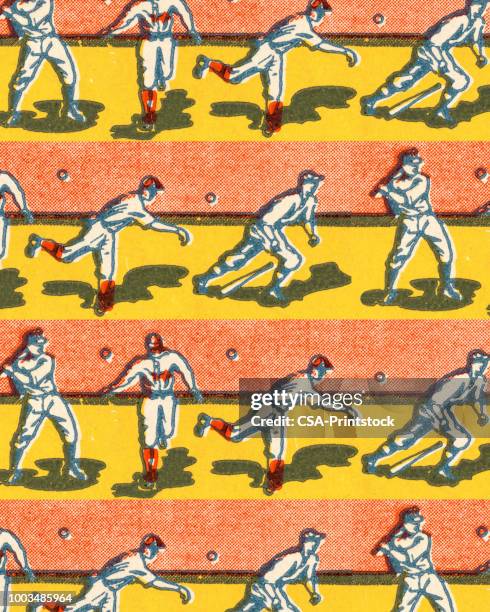 baseball players - throwing baseball stock illustrations