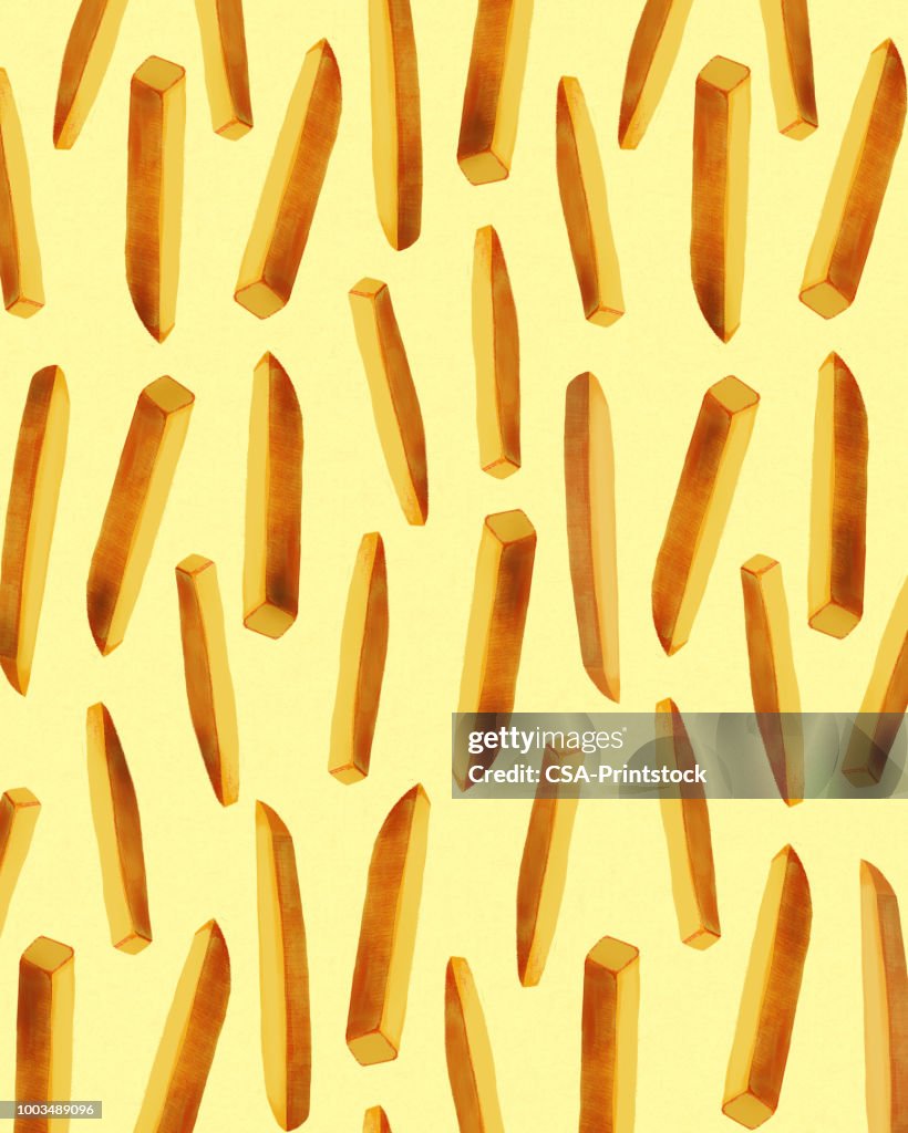 Fries Pattern Pattern Of French Fries High-Res Vector Graphic - Getty Images