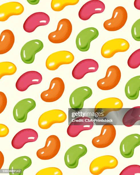 pattern of jelly beans - jellybean stock illustrations