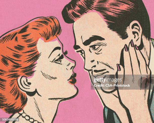 ilustraciones, imágenes clip art, dibujos animados e iconos de stock de una pareja - pop art romance
