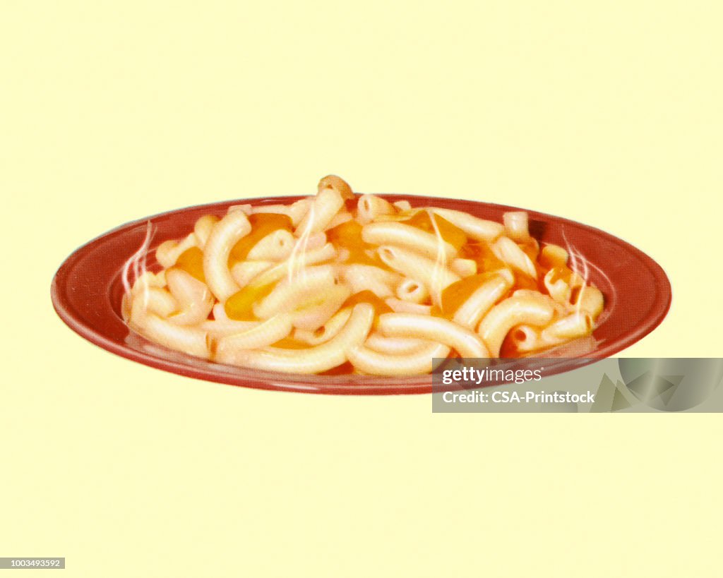 Plate of Macaroni and Cheese