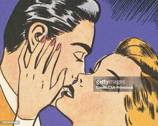 124 bilder, fotografier och illustrationer med Couple Hugging Kiss Cartoon  - Getty Images