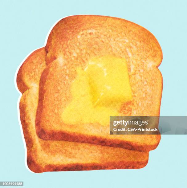 stockillustraties, clipart, cartoons en iconen met toast - ontbijt
