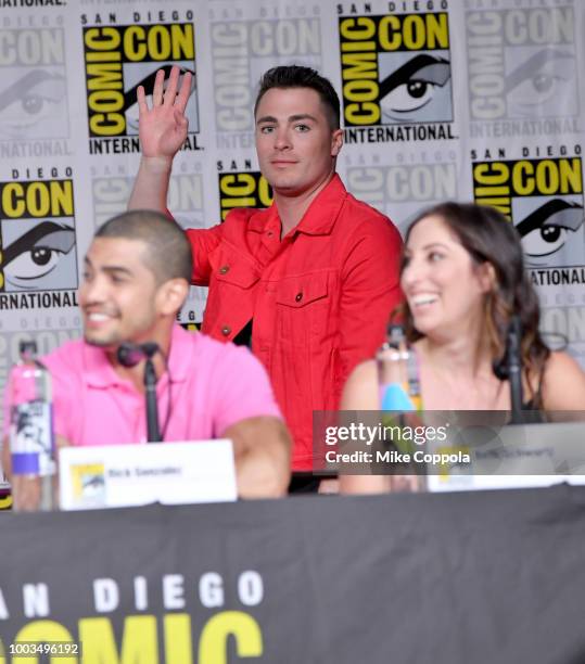 Colton Haynes walks onstage at the "Arrow" Special Video Presentation and Q&A during Comic-Con International 2018 at San Diego Convention Center on...