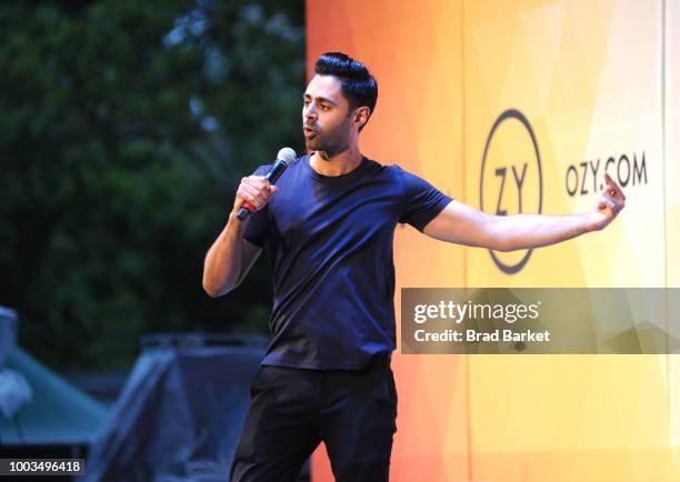 Hasan Minhaj performs onstage during OZY FEST 2018 at Rumsey Playfield, Central Park on July 21, 2018 in New York City.