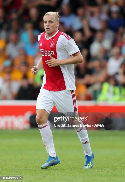 Donny van de Beek of Ajax during the Pre Season Friendly between Wolverhampton Wanderers and Ajax at Banks' Stadium on July 19, 2018 in Walsall,...