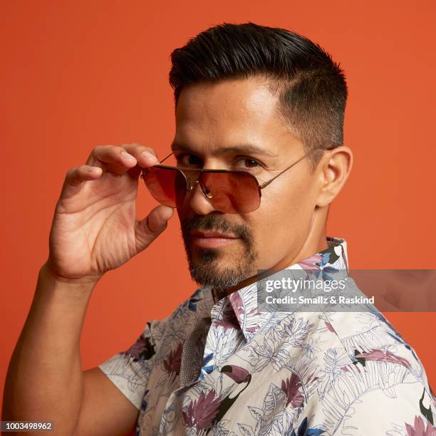 Jay Hernandez from CBS's 'Magnum, P.I.' poses for a portrait in the Getty Images Portrait Studio powered by Pizza Hut at San Diego 2018 Comic Con at...