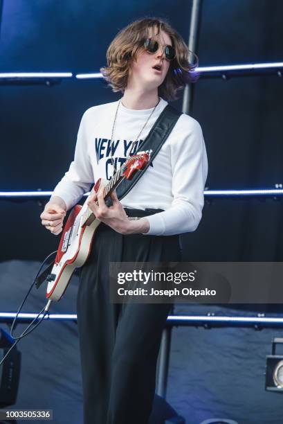 Tom Ogden of Blossoms performs on stage during Day 2 of Tramlines Festival 2018 at Hillsborough Park on July 21, 2018 in Sheffield, England.