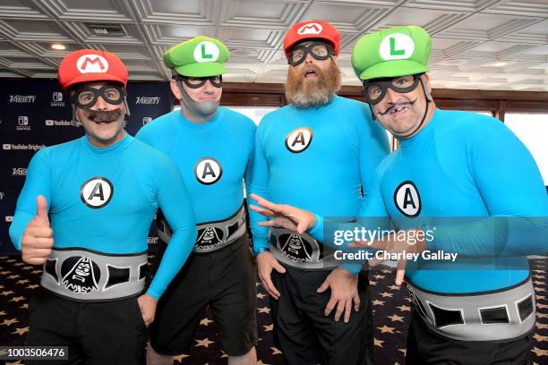 The Aquabats stop by Nintendo at the Variety Studio to check out the Nintendo Switch with at Comic-Con 2018 on July 21, 2018 in San Diego, California.