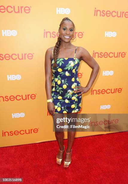 Actress Issa Rae attends HBO's Insecure Block Party at Banc of California Stadium on July 21, 2018 in Los Angeles, California.