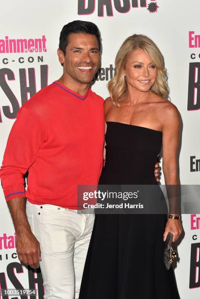 Mark Consuelos and Kelly Ripa attend Entertainment Weekly's Comic-Con Bash held at FLOAT, Hard Rock Hotel San Diego on July 21, 2018 in San Diego,...