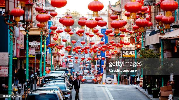 chinatown in san francisco - chinatown stock-fotos und bilder