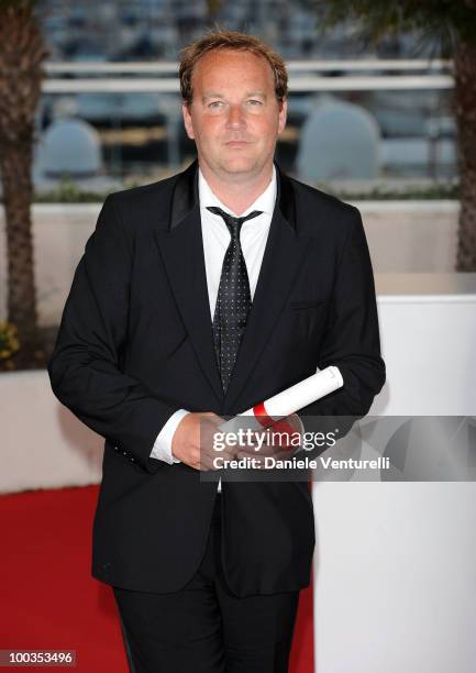 Grand Prix award winner director Xavier Beauvois attends the Palme d'Or Award Ceremony Photo Call held at the Palais des Festivals during the 63rd...