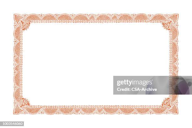ornate frame - certificate stock illustrations