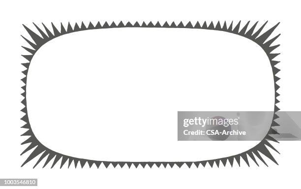 frame enclosure - zigzag stock illustrations