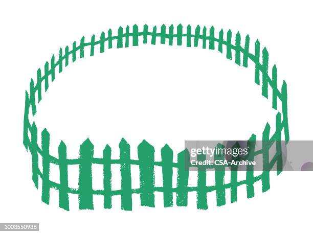fence border - fencing stock illustrations