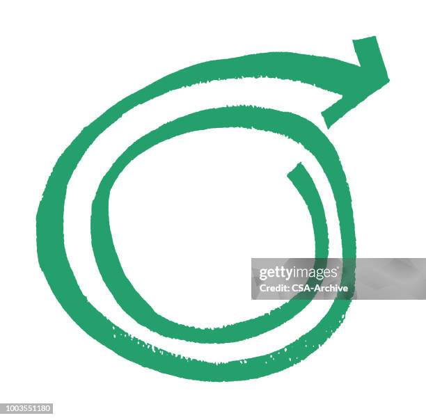 curled arrow - border control stock illustrations