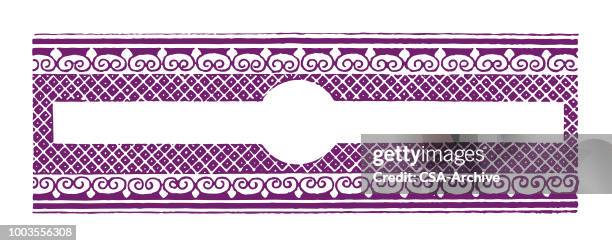 open rectangle border with knockout - rectangle border stock illustrations