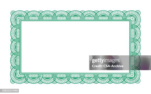 scalloped squiggle border - certificate border stock illustrations