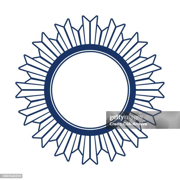 sun border - mirror frame stock illustrations