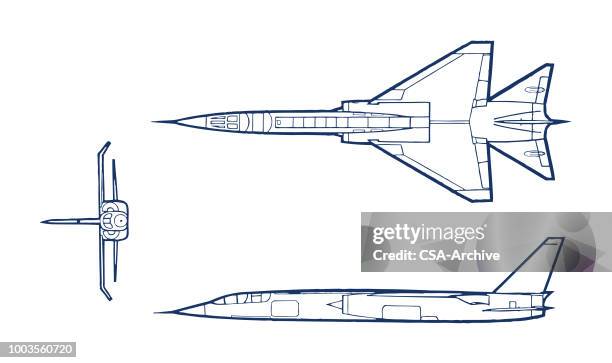 jet airplane - fighter jet vector stock illustrations