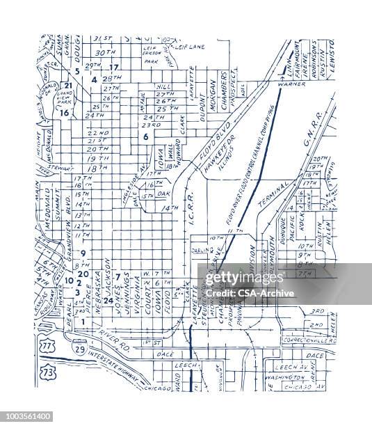 Map Grid Example Town 70 City Map Grid High Res Vector Graphics - Getty Images