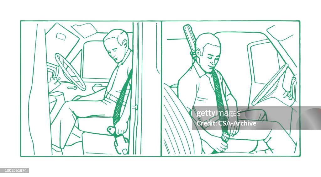 Man Using Seatbelt