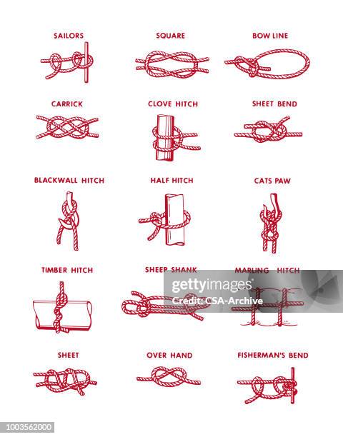 bildbanksillustrationer, clip art samt tecknat material och ikoner med blandade knop - rope