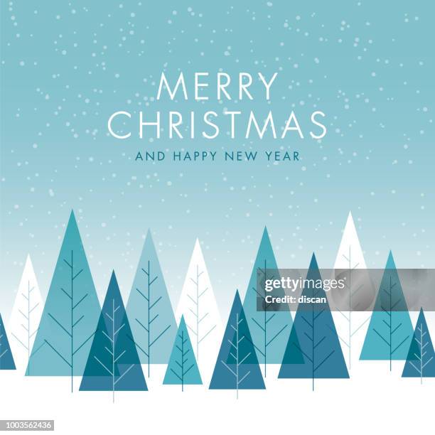 christmas background with trees. - white pine tree stock illustrations