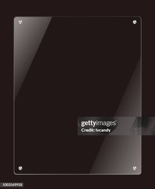 glass template board - shiny glass stock illustrations