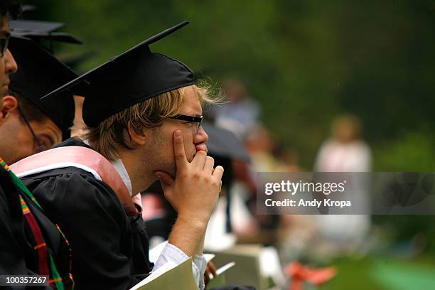 Students attend the Vassar College 2010 commencement at Vassar College on May 23, 2010 in Poughkeepsie, New York.