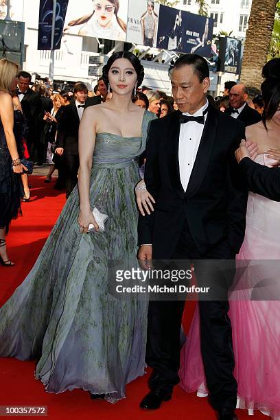 Fan Bingbing and guest attend the Palme d'Or Award Closing Ceremony held at the Palais des Festivals during the 63rd Annual Cannes Film Festival on...