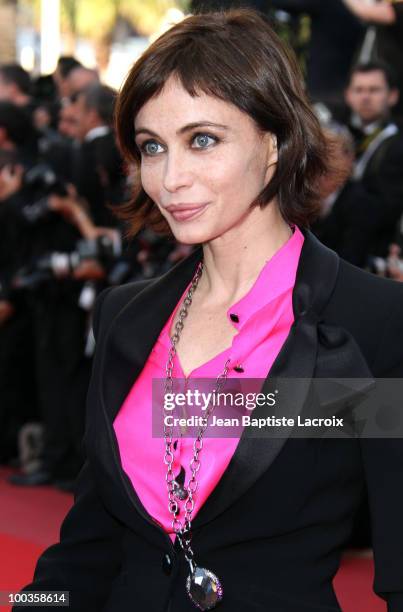 Emmanuelle Beart attends the Palme d'Or Closing Ceremony held at the Palais des Festivals during the 63rd Annual International Cannes Film Festival...