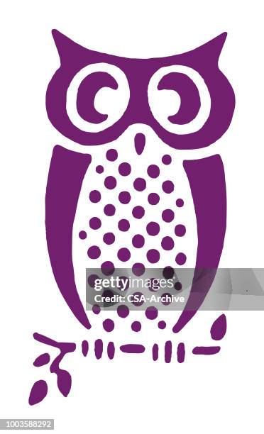 owl - sports mascot logo stock illustrations