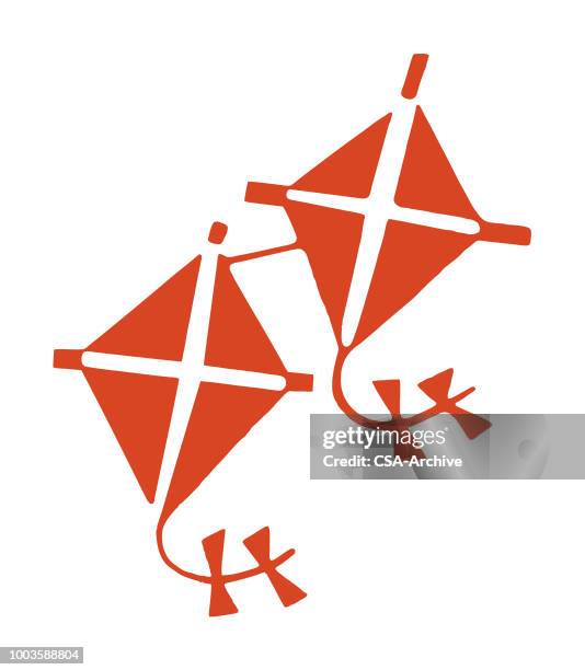 kites - kite toy stock-grafiken, -clipart, -cartoons und -symbole