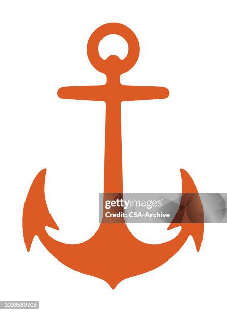 anchor - boat logo stock illustrations