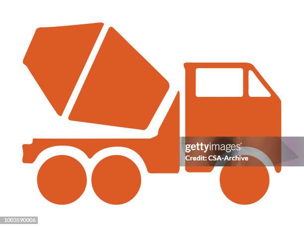 ilustrações de stock, clip art, desenhos animados e ícones de cement truck - betoneira