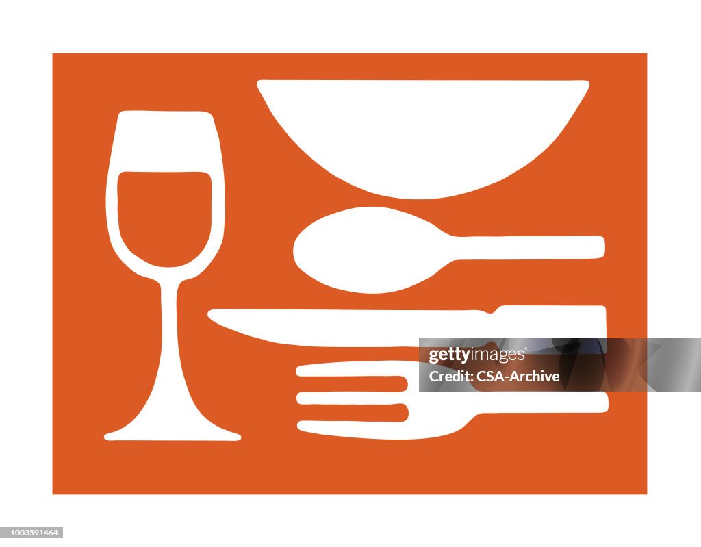 Tableware Graphics Picture Tableware With Wine Glass High-Res Vector Graphic - Getty Images